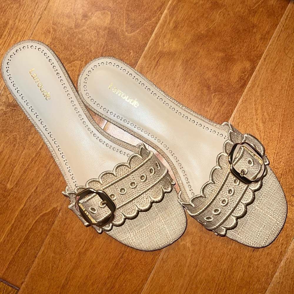 Larroudé Ivy Broderie Flats